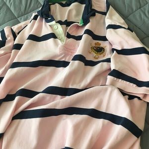 Vintage Pink striped Polo shirt